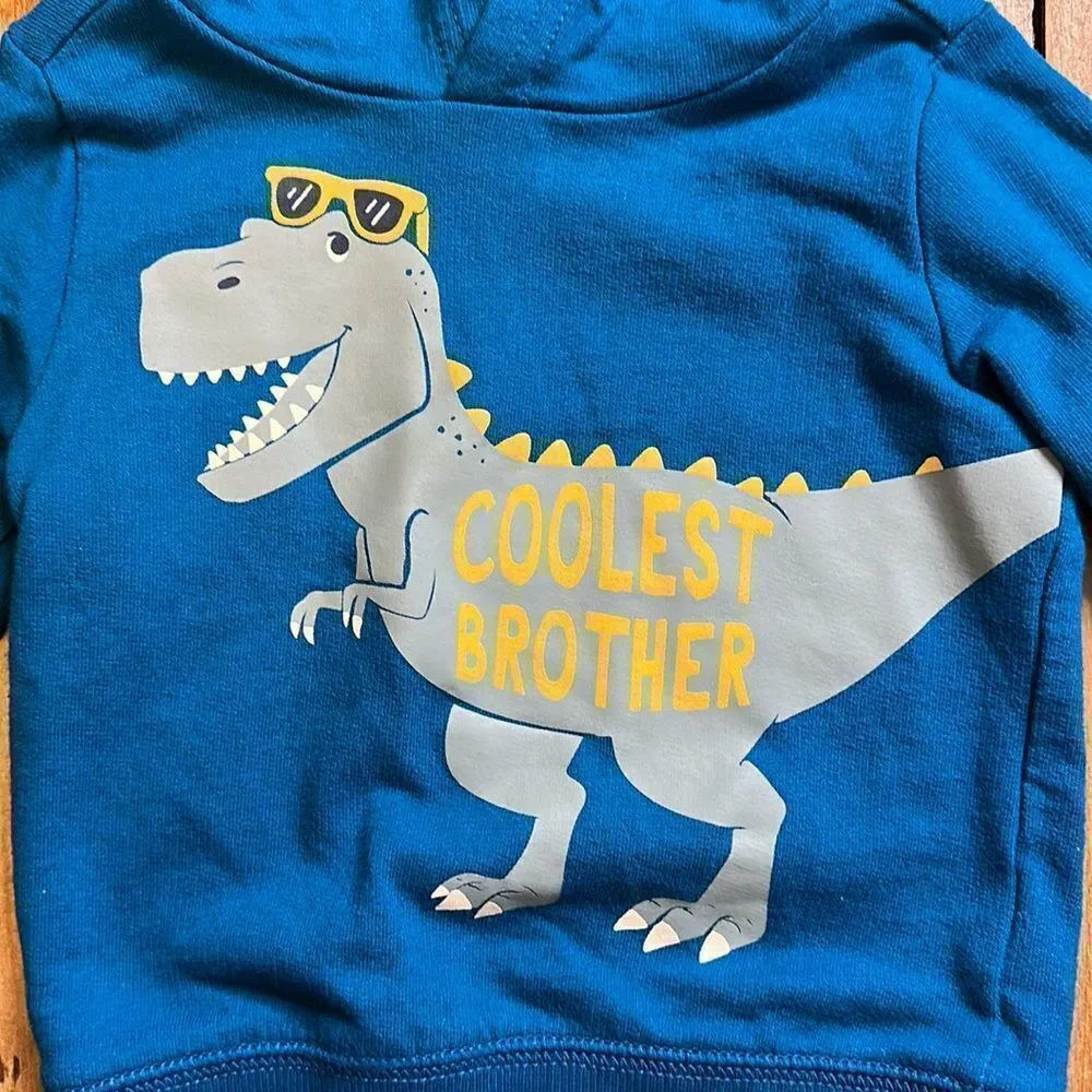 Carters sweatshirt 18 months hoodie Blue Dino Hooded Sweatshirt cotton spring